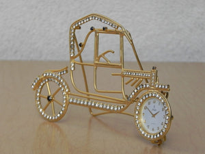 I Like Mike's Mid Century Modern Clock Small Jeweled Gold Car Desk Clock (Chitty Chitty Bang Bang)