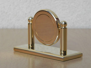 I Like Mike's Mid Century Modern Clock Small Solid Brass Quartz Desk Clock