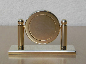 I Like Mike's Mid Century Modern Clock Small Solid Brass Quartz Desk Clock