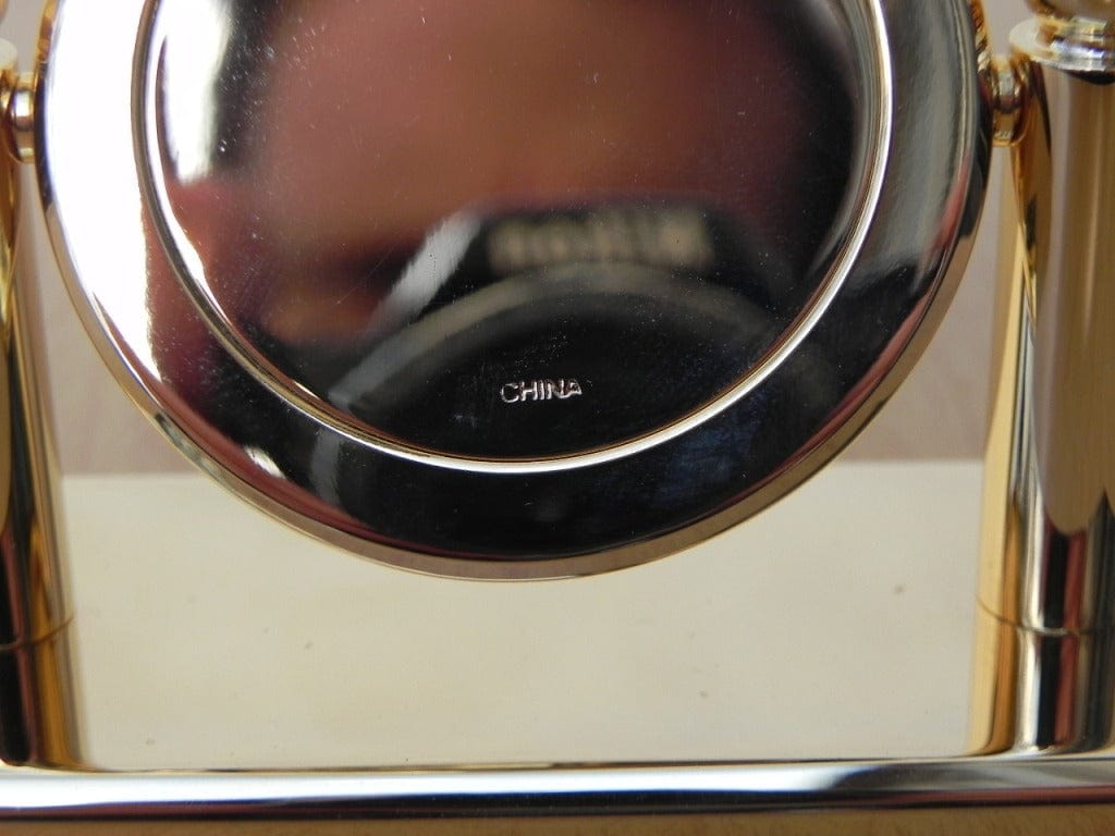 I Like Mike's Mid Century Modern Clock Small Solid Brass Quartz Desk Clock