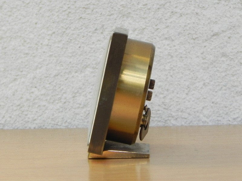 I Like Mike's Mid Century Modern Clock Small Square Swiza 8-day Calendar Alarm Clock with Date
