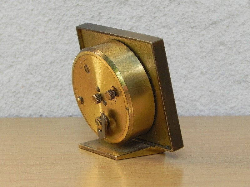 I Like Mike's Mid Century Modern Clock Small Square Swiza 8-day Calendar Alarm Clock with Date