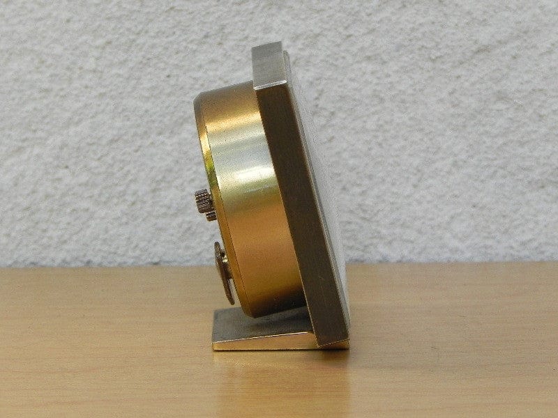 I Like Mike's Mid Century Modern Clock Small Square Swiza 8-day Calendar Alarm Clock with Date