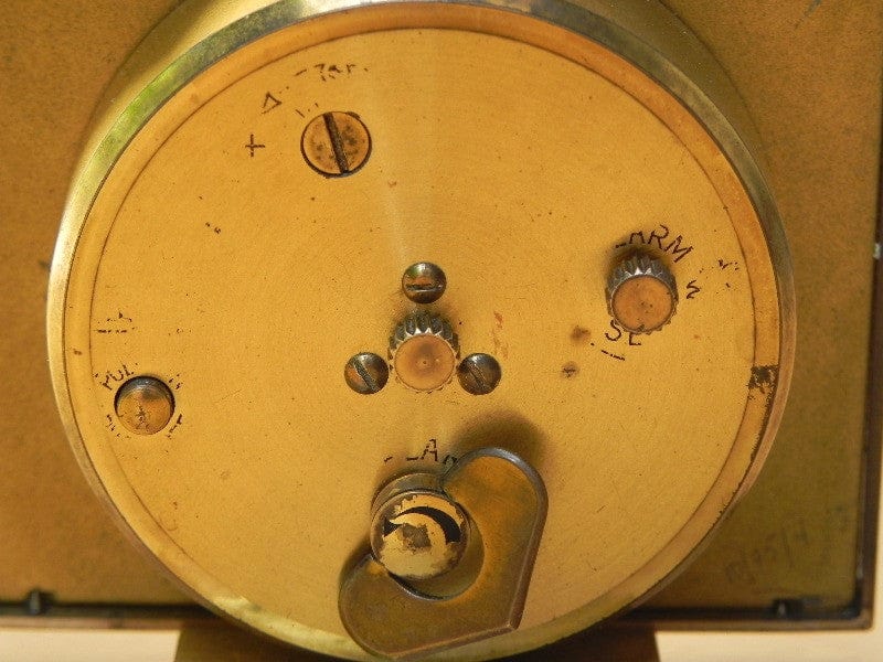 I Like Mike's Mid Century Modern Clock Small Square Swiza 8-day Calendar Alarm Clock with Date