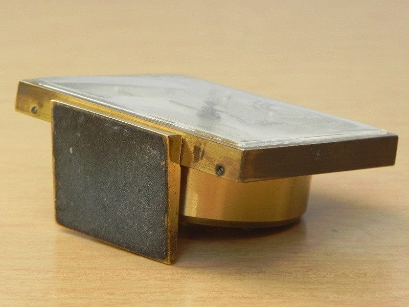 I Like Mike's Mid Century Modern Clock Small Square Swiza 8-day Calendar Alarm Clock with Date