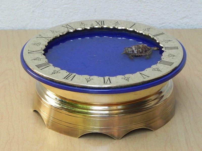 I Like Mike's Mid Century Modern Clock SOLD Gubelin Mystery Floating Turtle Water Clock, Rare, by Charles Hour