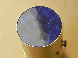 I Like Mike's Mid Century Modern Clock Swiza Brass Cylinder 8-Day Alarm Clock Blue Face