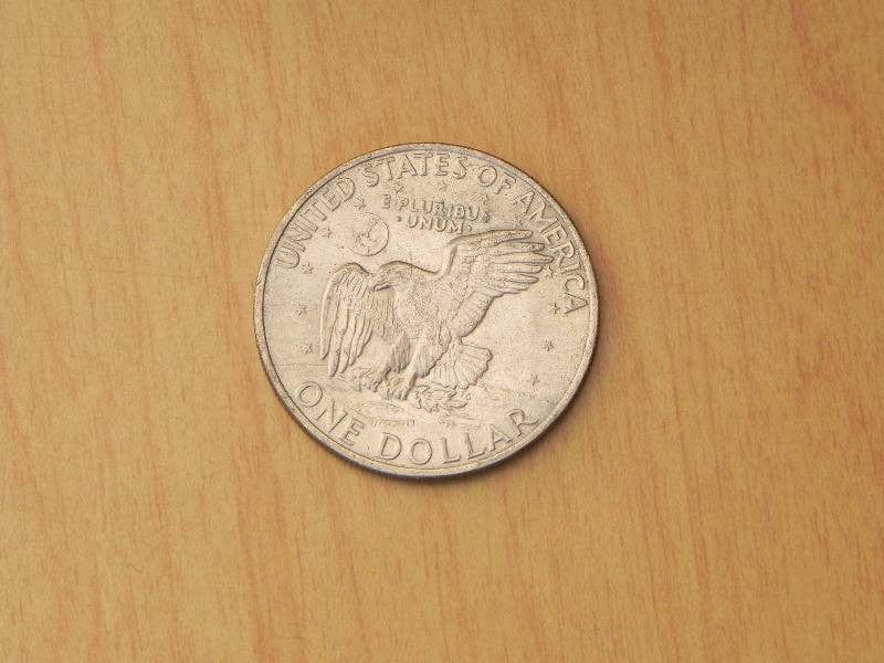 I Like Mike's Mid-Century Modern Clock Swiza Ike Silver Dollar Coin Desk Alarm Clock