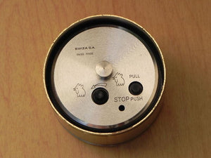 I Like Mike's Mid-Century Modern Clock Swiza Ike Silver Dollar Coin Desk Alarm Clock