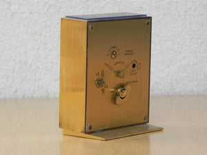 I Like Mike's Mid Century Modern Clock Swiza Sheffield Purple Brass 8-Day Alarm Clock