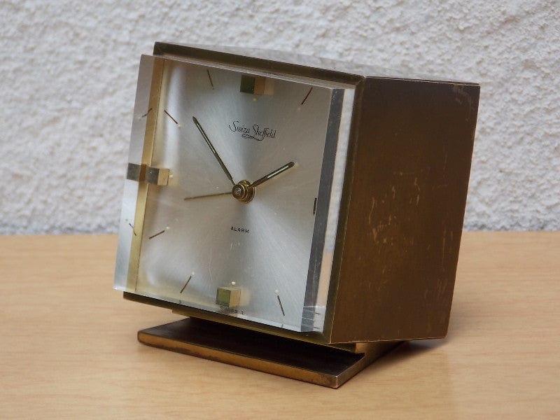 I Like Mike's Mid Century Modern Clock Swiza Sheffield Small Modern Wind Up Alarm Clock
