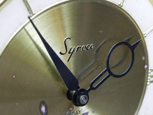 I Like Mike's Mid Century Modern Clock Syroco Gold Resin Rococo Wall Clock