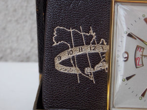 I Like Mike's Mid Century Modern Clock "The Four Zone" Book Style Travel Clock by Remembrance, Swiss Made