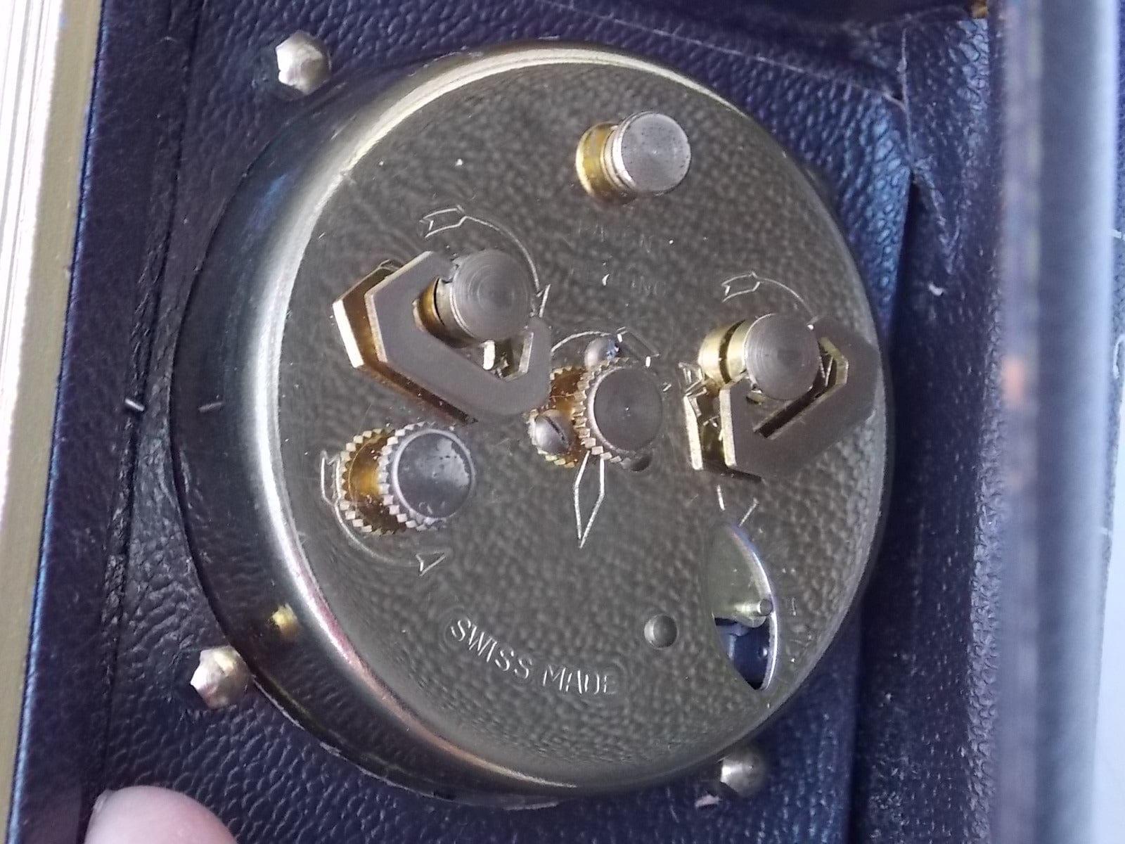 I Like Mike's Mid Century Modern Clock "The Four Zone" Book Style Travel Clock by Remembrance, Swiss Made