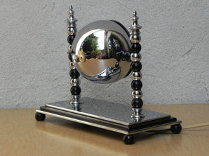 I Like Mike's Mid Century Modern Clock Very Heavy Art Deco Chrome Electric Mantel Clock