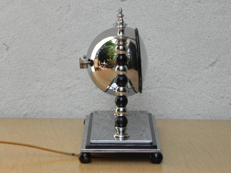 I Like Mike's Mid Century Modern Clock Very Heavy Art Deco Chrome Electric Mantel Clock