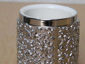 I Like Mike's Mid-Century Modern Clock Vintage Bulova Silver Cylindrical Desk Alarm Clock with Compartment