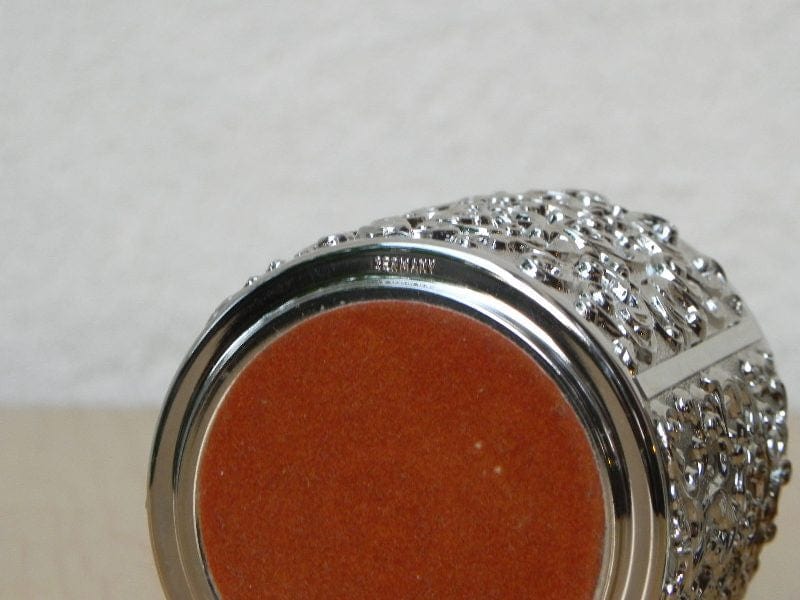 I Like Mike's Mid-Century Modern Clock Vintage Bulova Silver Cylindrical Desk Alarm Clock with Compartment