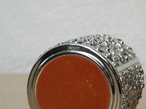 I Like Mike's Mid-Century Modern Clock Vintage Bulova Silver Cylindrical Desk Alarm Clock with Compartment