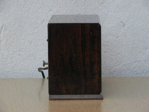 I Like Mike's Mid Century Modern Clock Vintage Imperial Modern Chiming Wooden Mantel Clock