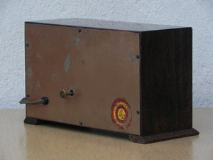 I Like Mike's Mid Century Modern Clock Vintage Imperial Modern Chiming Wooden Mantel Clock