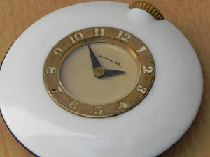 I Like Mike's Mid-Century Modern Clock Westclox White Mini Ladies Purse Clock #3