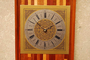 I Like Mike's Mid-Century Modern Clock Wood Rectangular Butcher Block Wall Clock