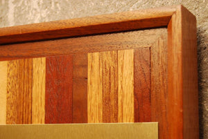 I Like Mike's Mid-Century Modern Clock Wood Rectangular Butcher Block Wall Clock