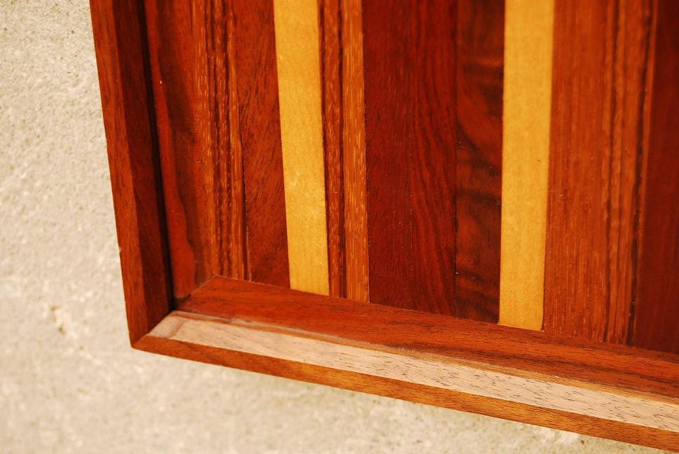 I Like Mike's Mid-Century Modern Clock Wood Rectangular Butcher Block Wall Clock