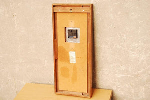 I Like Mike's Mid-Century Modern Clock Wood Rectangular Butcher Block Wall Clock