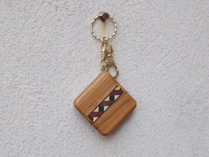 Wooden Artisan Key Chain Clock, Quartz, Small Heart
