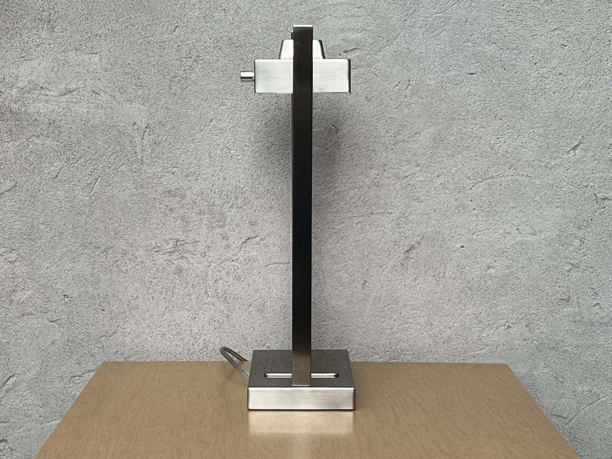 I Like Mike's Mid Century Modern desk lamp Brushed Aluminum 1980s Neo Deco Desk Lamp