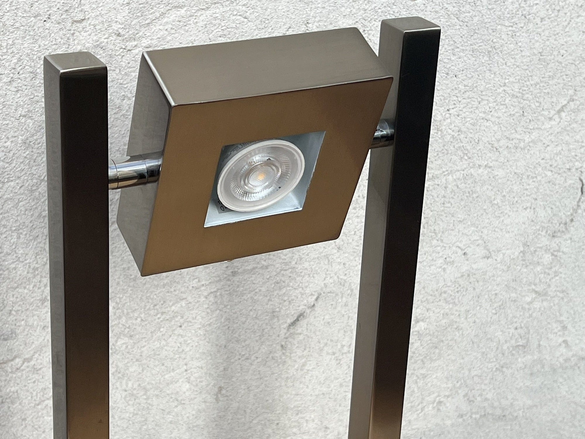 I Like Mike's Mid Century Modern desk lamp Brushed Aluminum 1980s Neo Deco Desk Lamp