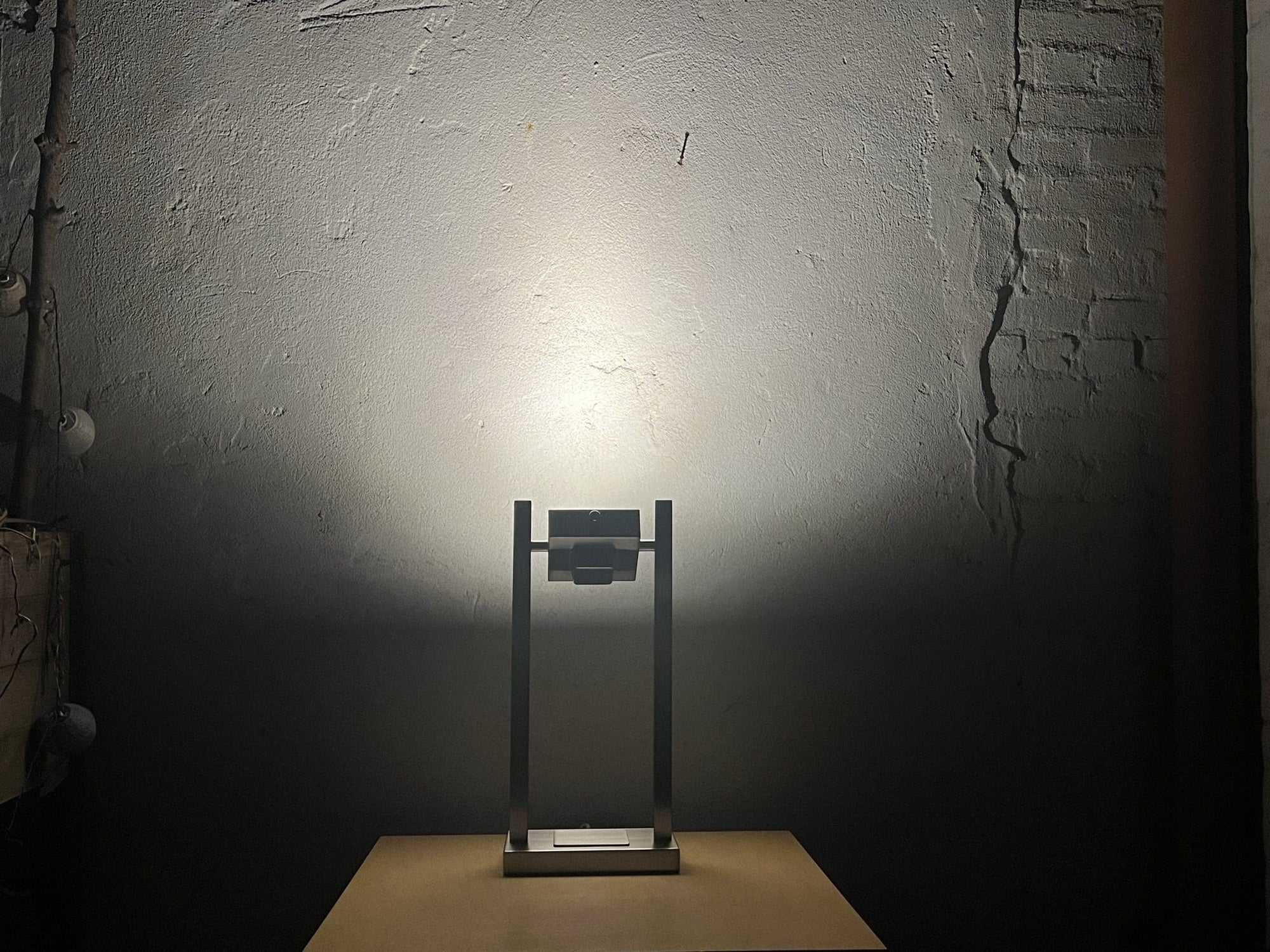 I Like Mike's Mid Century Modern desk lamp Brushed Aluminum 1980s Neo Deco Desk Lamp