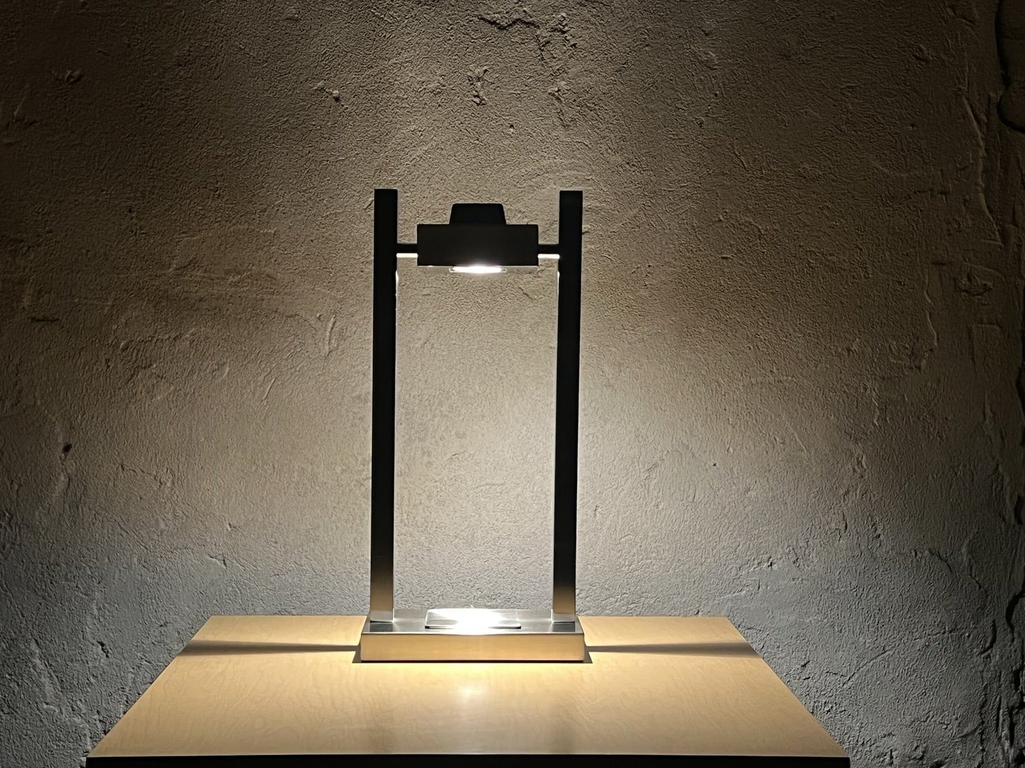 I Like Mike's Mid Century Modern desk lamp Brushed Aluminum 1980s Neo Deco Desk Lamp