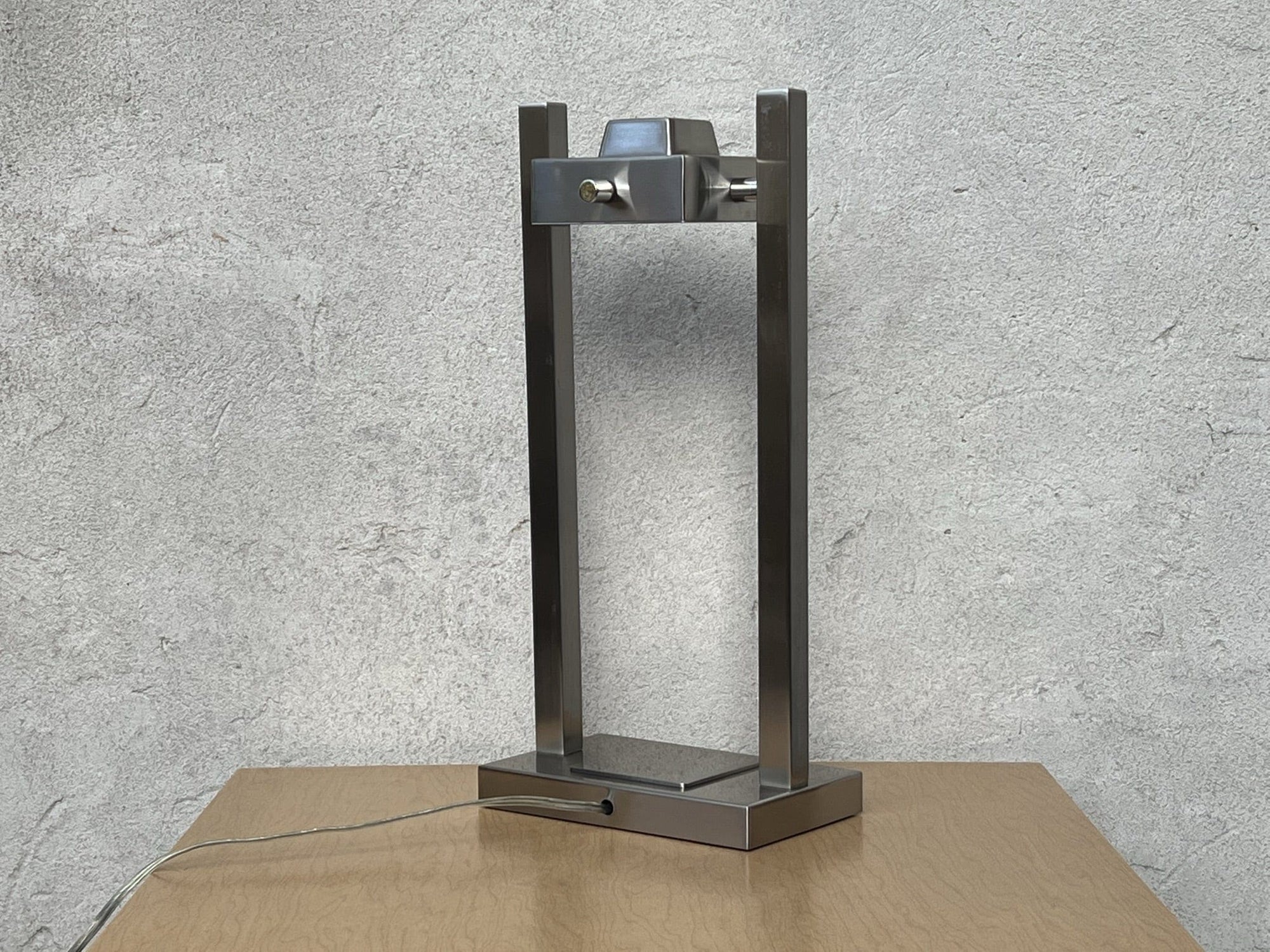 I Like Mike's Mid Century Modern desk lamp Brushed Aluminum 1980s Neo Deco Desk Lamp