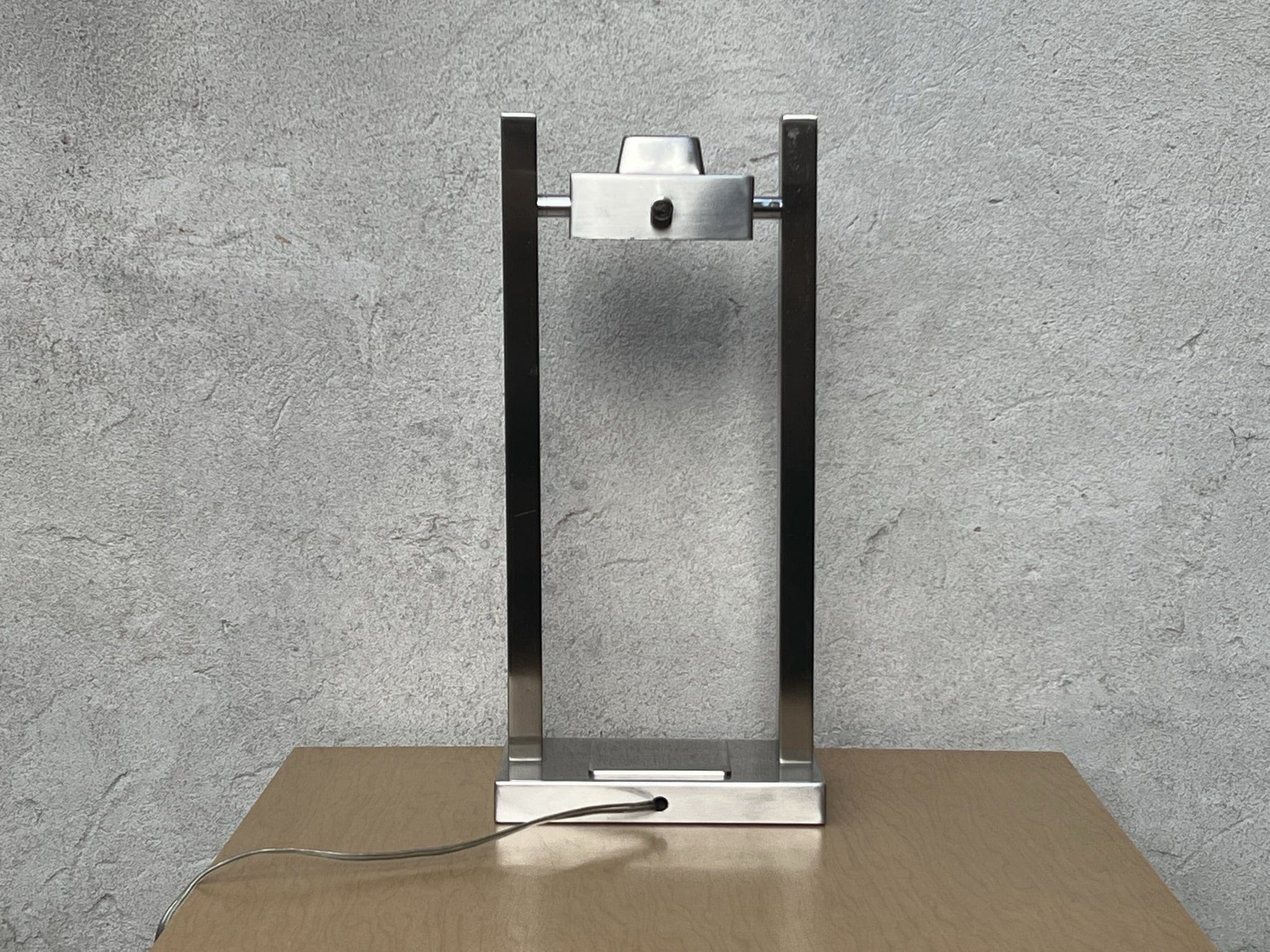 I Like Mike's Mid Century Modern desk lamp Brushed Aluminum 1980s Neo Deco Desk Lamp