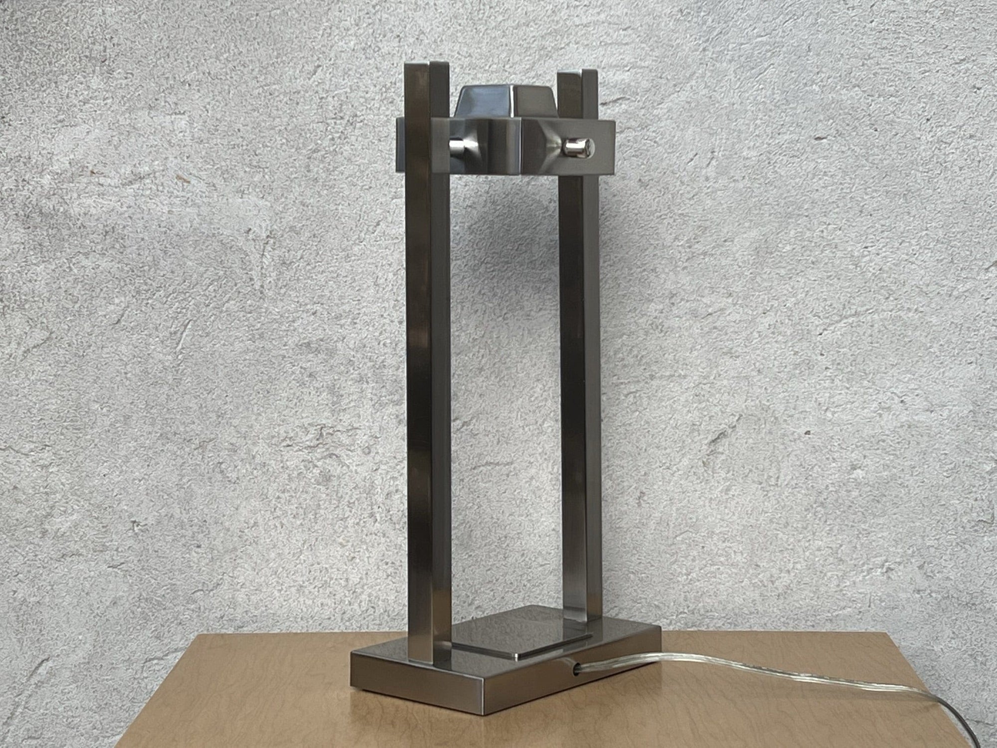 I Like Mike's Mid Century Modern desk lamp Brushed Aluminum 1980s Neo Deco Desk Lamp
