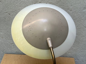 I Like Mike's Mid Century Modern desk lamp Classic Atomic Lightolier Desk Lamp with Diffuser in Taupe, Adjustable, All Original