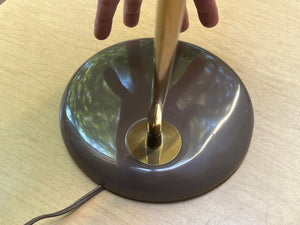I Like Mike's Mid Century Modern desk lamp Classic Atomic Lightolier Desk Lamp with Diffuser in Taupe, Adjustable, All Original