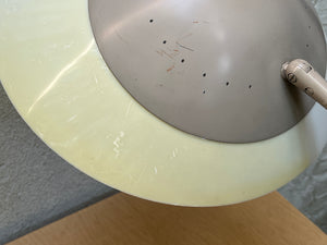 I Like Mike's Mid Century Modern desk lamp Classic Atomic Lightolier Desk Lamp with Diffuser in Taupe, Adjustable, All Original