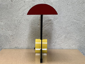 I Like Mike's Mid Century Modern desk lamp Very Rare George Kovacs for Sonneman Memphis Design Desk Lamp, Red and Yellow