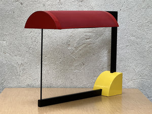 I Like Mike's Mid Century Modern desk lamp Very Rare George Kovacs for Sonneman Memphis Design Desk Lamp, Red and Yellow