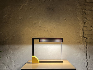 I Like Mike's Mid Century Modern desk lamp Very Rare George Kovacs for Sonneman Memphis Design Desk Lamp, Red and Yellow