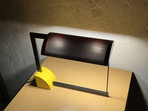 I Like Mike's Mid Century Modern desk lamp Very Rare George Kovacs for Sonneman Memphis Design Desk Lamp, Red and Yellow