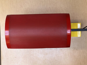 I Like Mike's Mid Century Modern desk lamp Very Rare George Kovacs for Sonneman Memphis Design Desk Lamp, Red and Yellow