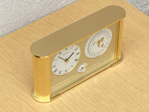 I Like Mike's Mid Century Modern Desk & Shelf Clocks Seiko Brass Rectangular World Desk Table Clock