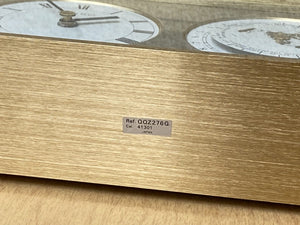 I Like Mike's Mid Century Modern Desk & Shelf Clocks Seiko Brass Rectangular World Desk Table Clock