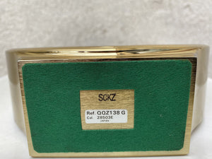 I Like Mike's Mid Century Modern Desk & Shelf Clocks Seiko Round Brass Floating Desk or Mantle Clock