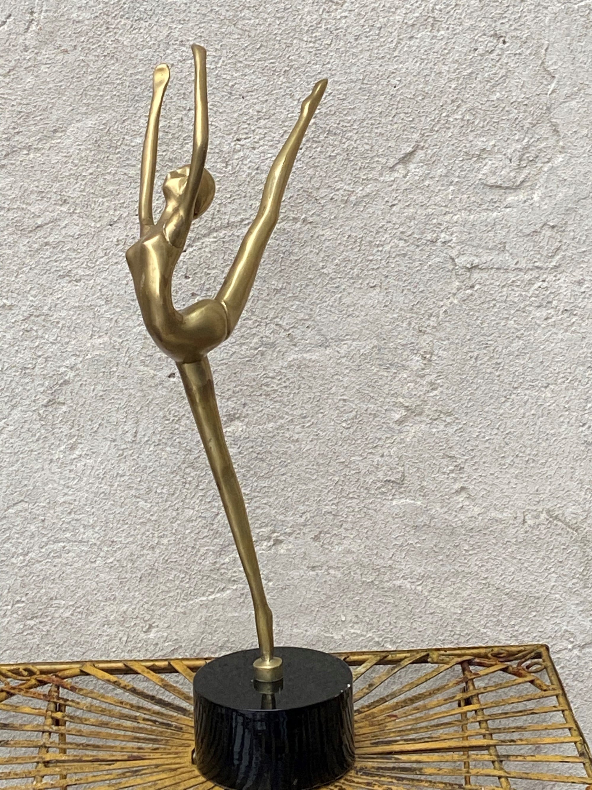 Mid Century Brass Ballerina Table Sculpture - I Like Mikes Mid